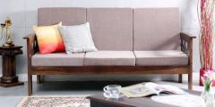 Woodsworth Carmelo Three Seater Sofa in Provincial Teak Finish