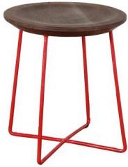 Woodsworth Casa Bonito Red Stool in Acacia Wood