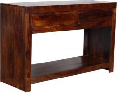 Woodsworth Cassia Acacia Wood Console Table in Espresso Walnut