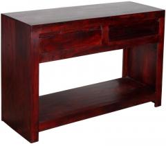 Woodsworth Cassia Acacia Wood Console Table in Passion Mahogany Finish