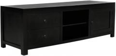 Woodsworth Cayenne Minimalist Solid Wood Entertainment Unit in Espresso Walnut