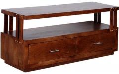 Woodsworth Cayenne Stylized Solid Wood Entertainment Unit in Provincial Teak Finish