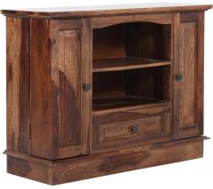 Woodsworth Cinnamon Solid Wood Entertainment Unit in Provincial Teak Finish