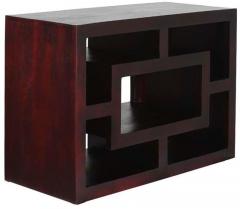 Woodsworth Ciudad Guayana Solid Wood Entertainment Unit in Passion Mahogany Finish