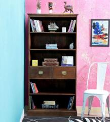 Woodsworth Clio Book Shelf in Rustic Brown Finish