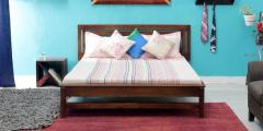 Woodsworth Des Moines Queen Size Bed in Provincial Teak Finish