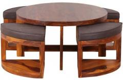 Woodsworth Detroit Sheesham Wood Coffee & Centre Table in Honey Oak Finish