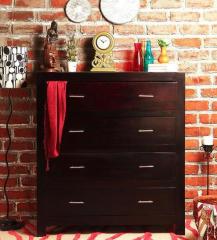 Woodsworth Edmonds Chest of Four Drawers in Passion Mahogany Finish