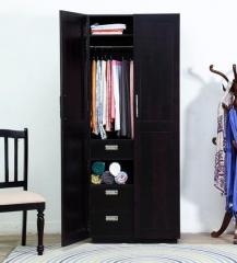 Woodsworth Edmonds Two Door Wardrobe in Chocolate Finish