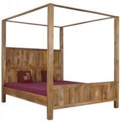 Woodsworth Elkhorn King Size Poster Bed In Natural Finish