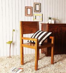 Woodsworth Elkhorn Solid Wood Armchair in Provincial Teak Finish