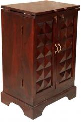 Woodsworth Exeter Bar Cabinet in Passion Mahogany Finish