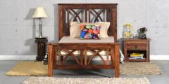 Woodsworth Ferguson Single Bed In Provincial Teak Finish