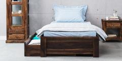 Woodsworth Freemont Single Bed with Storage in Provincial Teak Finish