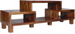 Woodsworth Goiania Solid Wood Solid Wood Entertainment Unit in Provincial Teak Finish