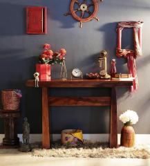 Woodsworth Guatemala Console Table in Honey Oak Finish