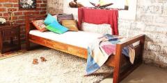 Woodsworth Henderson Single Bed in Provincial Teak Finish