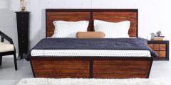 Woodsworth Illinois King Size Bed In Dual Tone Finish