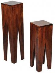 Woodsworth Ilwaco Set of Two Tables in Honey Oak Finish