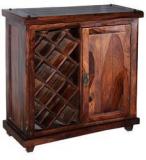 Woodsworth InStyle Solid Wood Bar Cabinet In Provincial Teak Finish