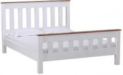 Woodsworth Isabella Solid Wood Queen Sized Bed in White Finish