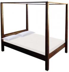 Woodsworth Kentridge Compact Solid Wood Poster Bed in Provincial Teak Finish