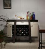 Woodsworth Langley Bar Cabinet In Olive Grey Finish