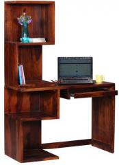 Woodsworth Lara Solid Wood Study and Laptop Table in Honey Oak Finish