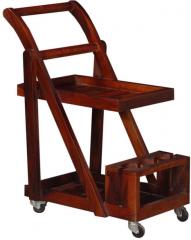 Woodsworth Lima Bar Trolley in Colonial Maple Finish