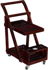 Woodsworth Lima Bar Trolley in Passion Mahogany Finish