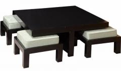 Woodsworth Lima Coffee Table Set in Espresso Walnut Finish