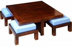 Woodsworth Lima Coffee Table Set in Provincial Teak Finish