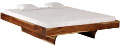 Woodsworth Lima Solid Wood King Size Bed in Natural Finish