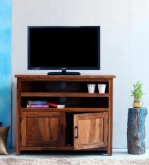 Woodsworth Logan Entertainment Unit in Warm Walnut Finish