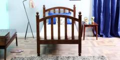 Woodsworth Lorenzo Single Bed in Provincial Teak Finish