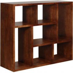 Woodsworth Madison Segmented Solid Wood Book Shelf in Provincial Teak Finish