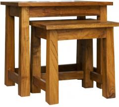 Woodsworth Managua Set Of Tables in Natural Sheesham Finish