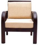 Woodsworth Mariana Teak Wood Single Seater Sofa In Fresh Walnut Finish