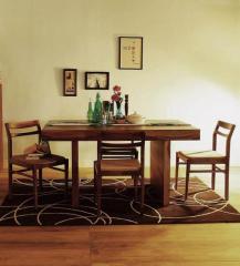 Woodsworth Maritsa Six Seater Dining Table in Melamine Provincial Teak Finish