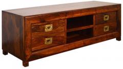 Woodsworth Mathias Entertainment Unit in Colonial Maple Finish