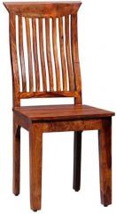 Woodsworth Medellin Solid Wood Back Chair in Honey Oak Finish