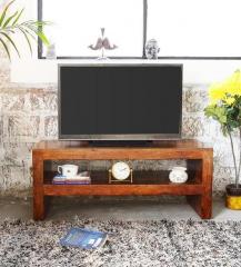 Woodsworth Memphis Premium Acacia Wood Entertainment Unit in Provincial Teak Finish