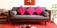 Woodsworth Merton Three Seater Sofa in Passion Mahogany Finish