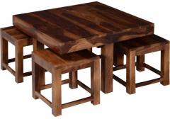 Woodsworth Mexico Sheesham Wood Coffee Table in Provincial Teak Finish