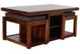 Woodsworth Morton Coffee Table Set In Honey Oak Finish