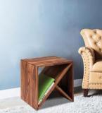 Woodsworth Mosby End Table Cum Magazine Rack In Provincial Teak Finish