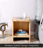 Woodsworth Nexo Wireless Charging End Table In Natural Finish