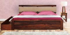 Woodsworth Olney King Bed with Storage in Provincial Teak Finish