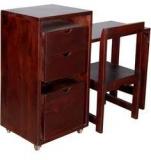 Woodsworth Orion Study Table & Chair In Passion Mahogany Finish