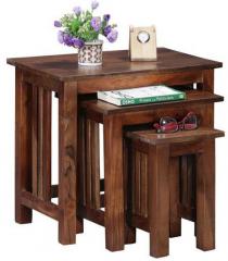 Woodsworth Oritz Solid Wood Set of Tables in Provincial Teak